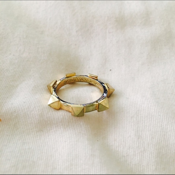 Gold Spiked BCBGMAXAZRIA Ring - Size 6 - Picture 2 of 3